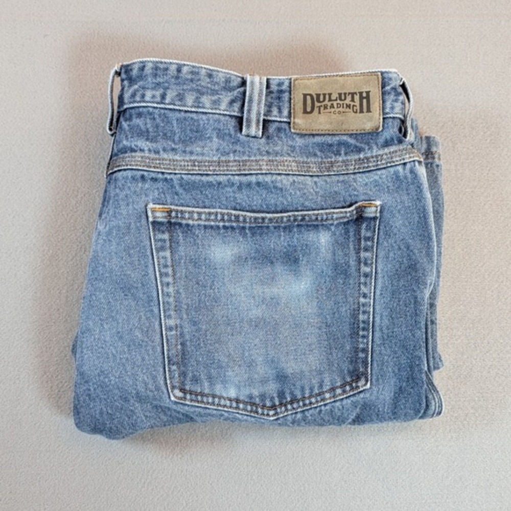 Duluth Trading Co Mens Denim Jeans Size 40x32‎ Blue Straight Fit Casual Pants
